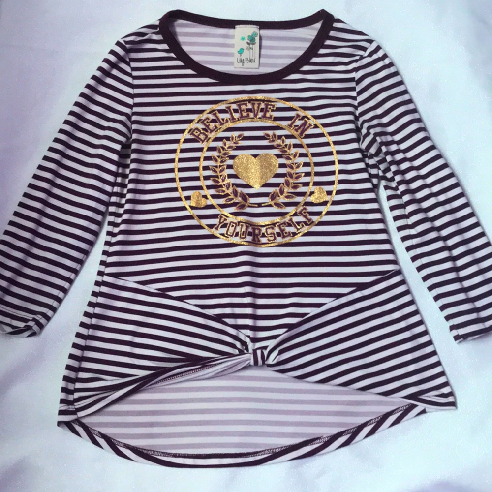 Striped shirt with design